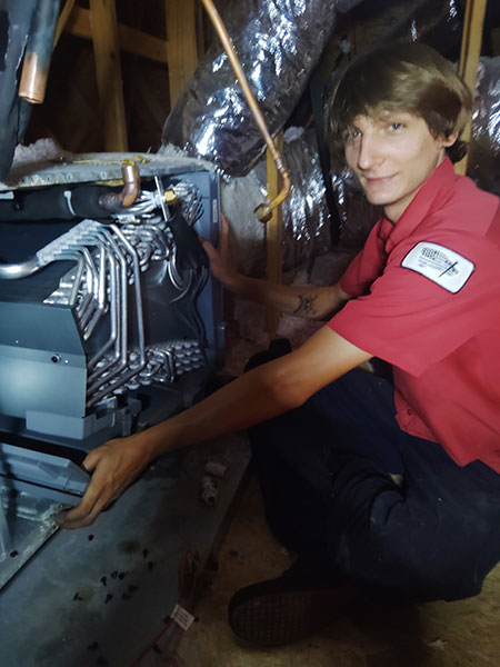 attic components Working on components in an attic