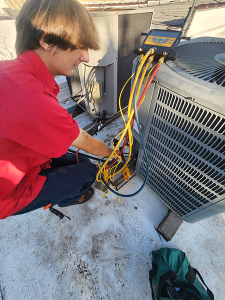 outside components Setting up the components on an air conditioner