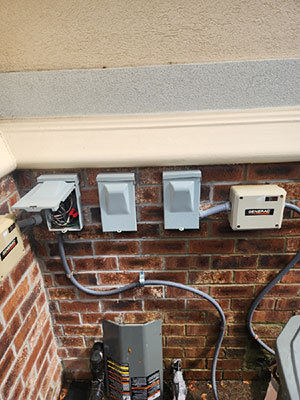 Connecting an air conditioner outside to the house